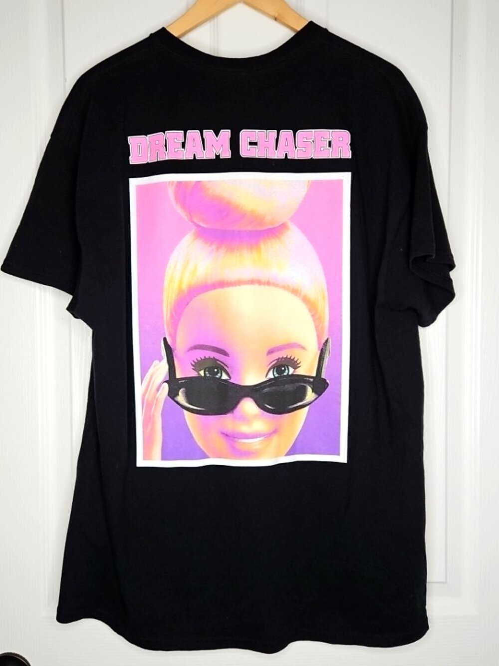 Barbie Pink Graphic Print Cotton Tee Crew Neck Short Sleeve XL Dream Chaser